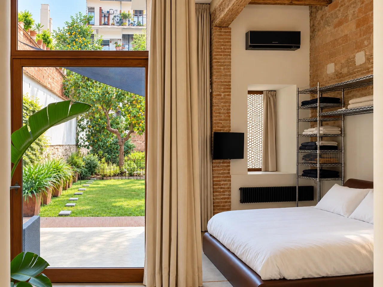 AiP ground floor bedroom opening onto the garden