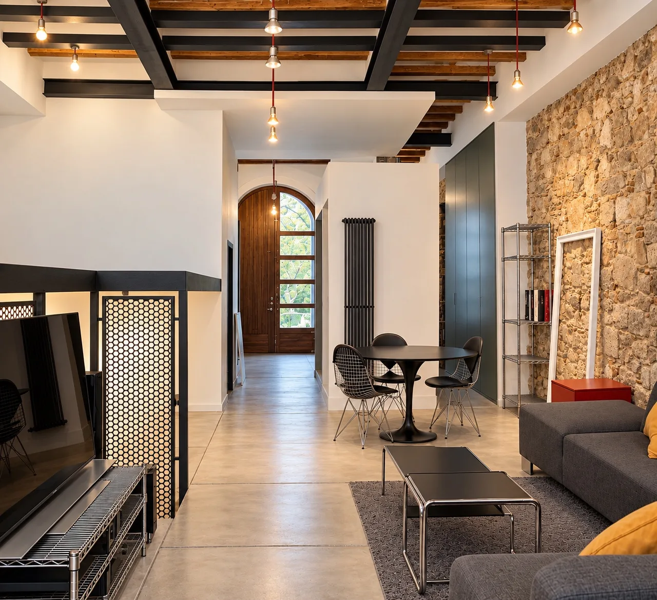 AiP ground floor hallway towards the entrance door