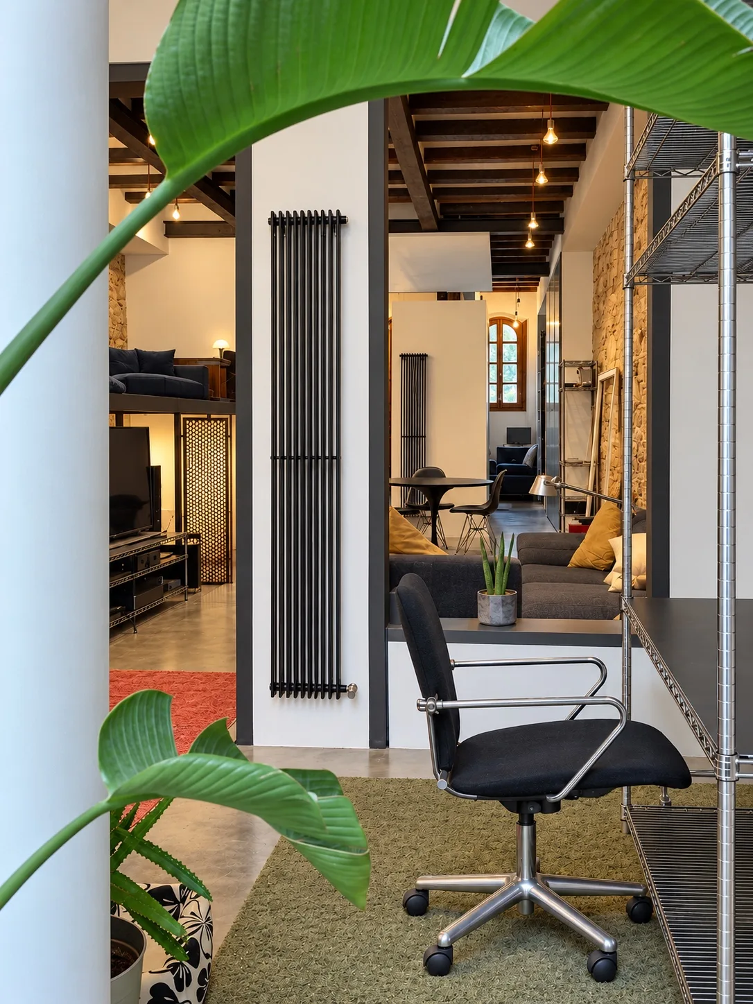 AiP ground floor workspace with shelving